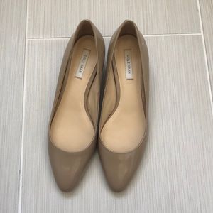 Cole Haan nude patent wedges size 5